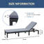 Chaise longue inclinable d'extérieur réglable Trajen