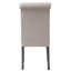 2pcs Beige Grey Linen Seating Chairs - Slightly Curved , Soft Cushion, Wood, 220lbs Max Weight Thick