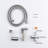 Bathroom Bidet Toilet - Handheld Rust Hygiene Enhancement Silver Spray Adjustable Corrosion Metal