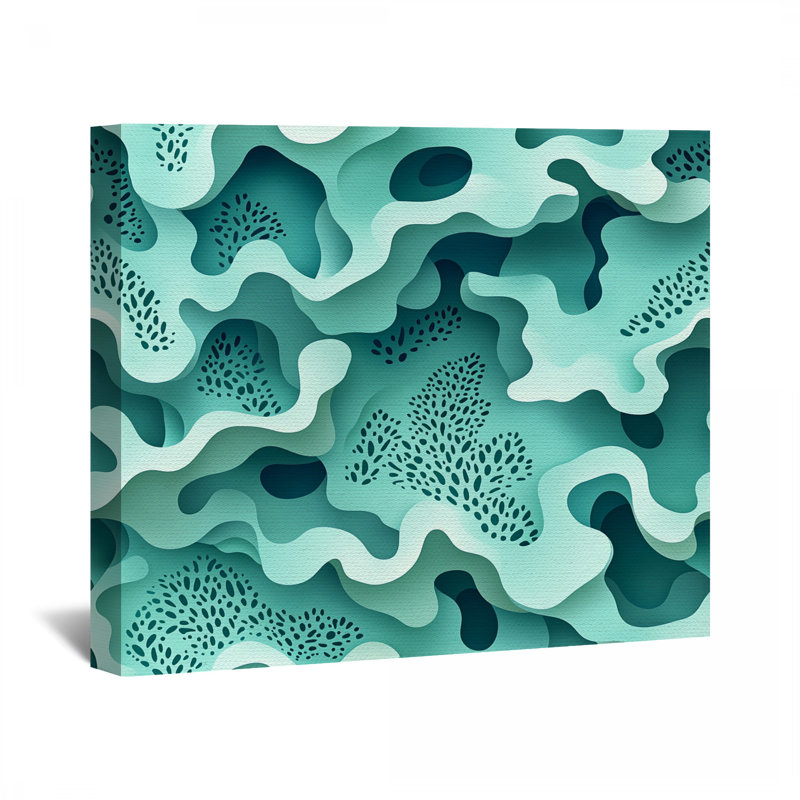 Toile recouverte de corail - décoration murale nature, H 16 po x l 20 po