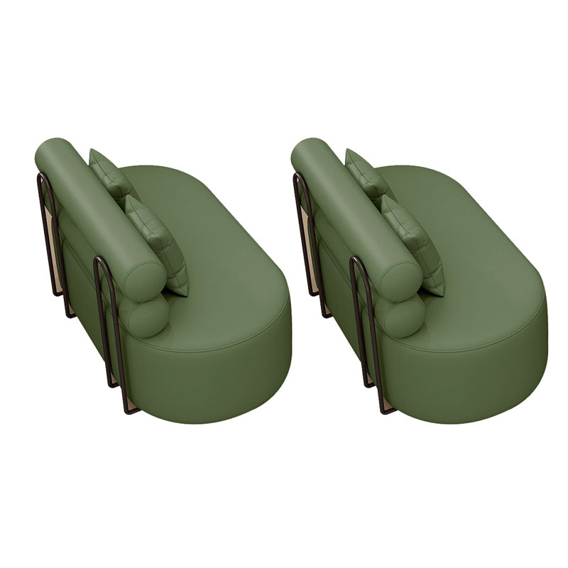 Banc rembourré en similicuir, Vert