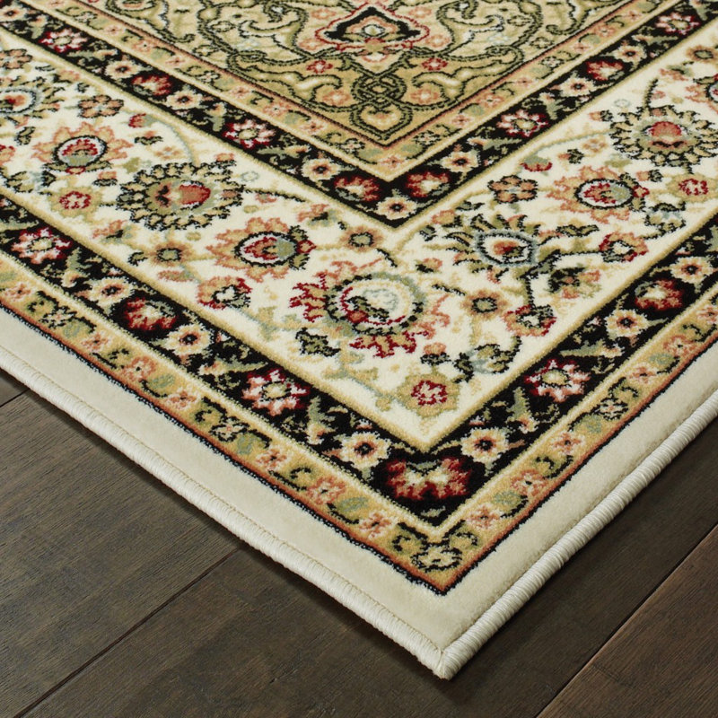 Tapis oriental ivoire / beige Greenwich, Rectangle 5 pi 3 po x 7 pi 6 po