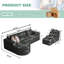 Ensemble de canapé modulaire en velours côtelé à compression en L 104,92 po avec méridienne à compression et repose-pieds-1005150189