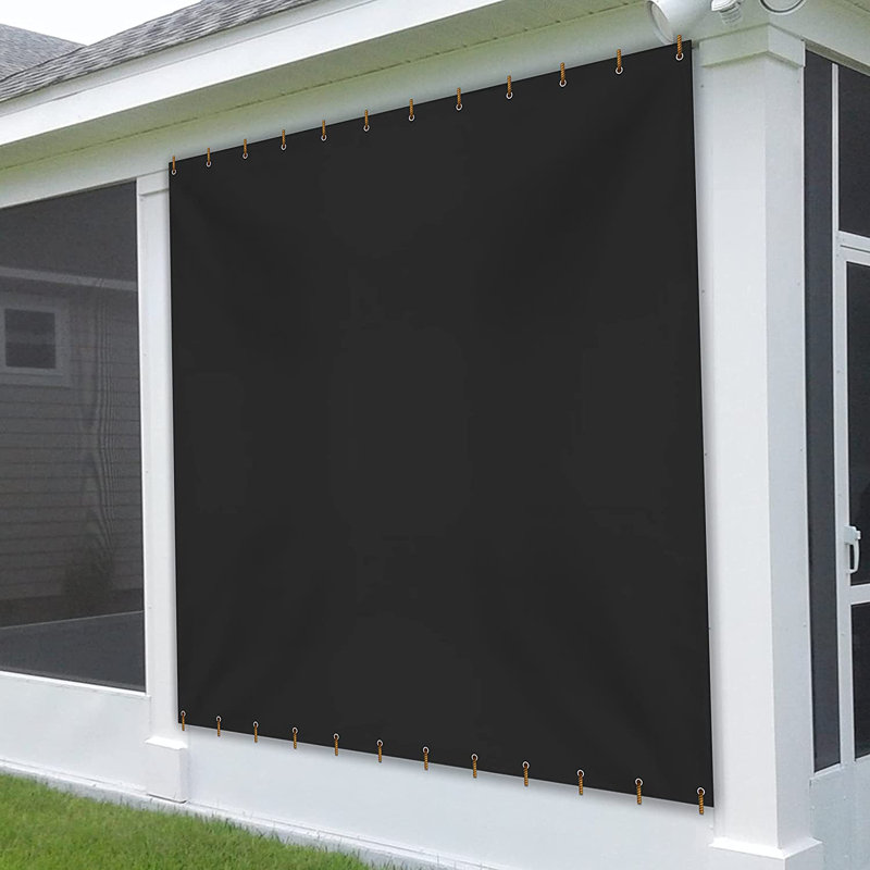 Blue Elephant Vinyl Side Wall, Black, 304.8cm H x 304.8cm W