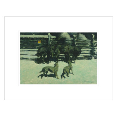 The Call for Help by Frederic Remington -Framed Giclee Print
