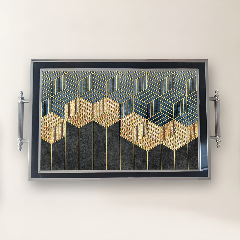 Élégant plateau en verre de 19,7 po x 11,4 po x 1,4 po | Fabrication 100% verre durable | Facile à nettoyer avec un chiffon humide | Idéal pour le service, la présentation décorative et l'organisation | Ajout élégant à la décoration intérieure