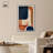 Blue With Cream Canvas Midcentury Abstract Wall Art by Art Remedy-104321235-111664688