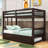 Bellos Kids Twin Over Twin Bunk Bed with Trundle-381629820