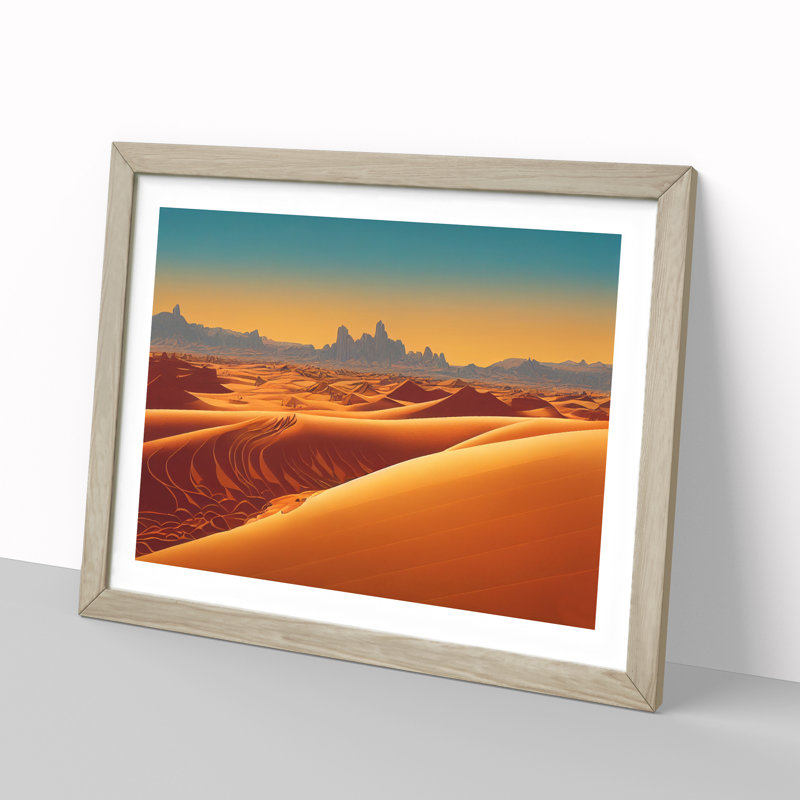 Angelical Desert - Framed Print, Oak, 46cm H x 64cm W x 2cm D