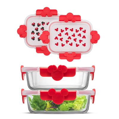 Contenants de nourriture Disney Mickey & Minnie - Rouge