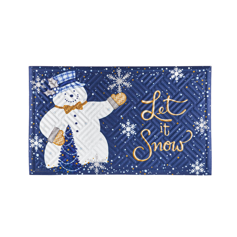 Paillasson d'intérieur pour l'extérieur Sinderen Let It Snow 30 po x 18 po