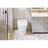 Heated Seat Smart Toilet Without Bidet, Upmarket Compact Dual Flush Toilet 1/1.28 GPF, Tank Less Toilet With Adjustable Temp Heated Seat, Foot Sensor Flush, White Night Light, Knob Control, Auto Flush