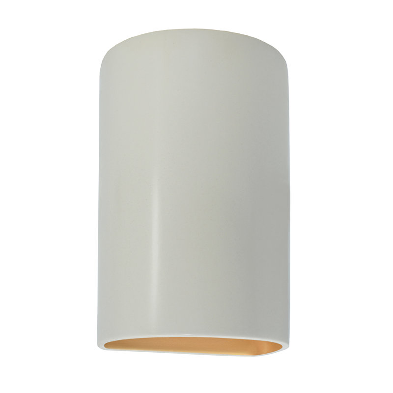 Applique murale 1 lumière Pacursa, H 12,5 po x l 7,75 po x P 6,25 po, Blanc mat / or champagne, Incandescente (non incluse)