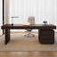Bureau rectangulaire en bois manufacturé + acier Brownness avec 6 tiroirs-706828817-706828822