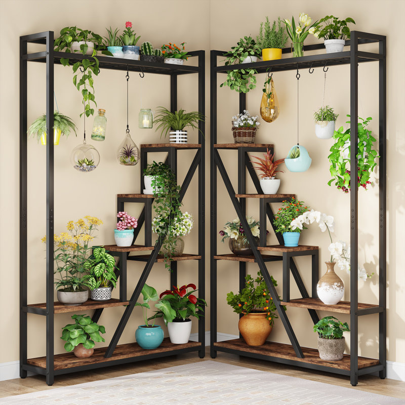 Ammerie Plant Stand, Rustic Brown/Black