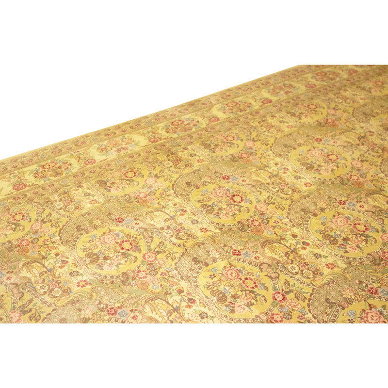 Tapis rectangulaire en laine noué à la main