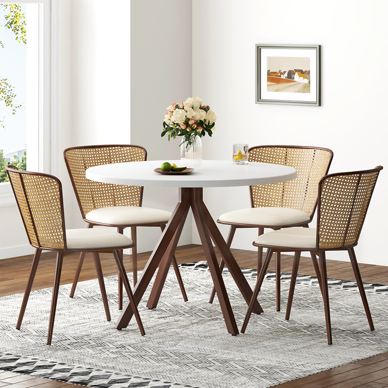 5-Piece Dining Table Set, Beige