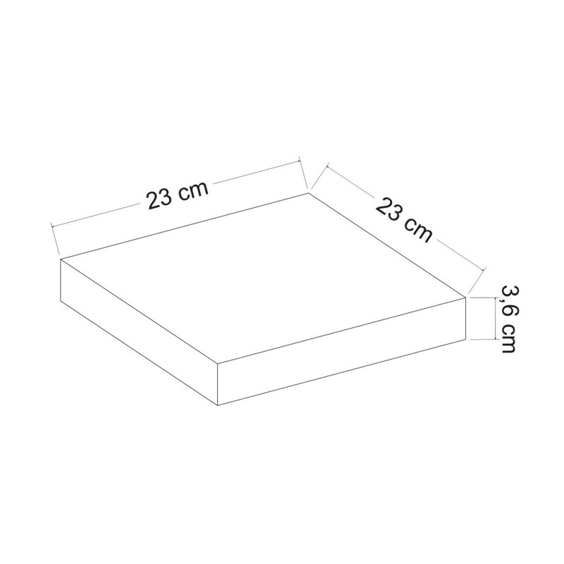 Tablette murale moderne Colesen, noir, 9,1 po x 1,4 po x 9,1 po | 100% panneau de particules enduit de mélamine, épaisseur: 0,7 pouce | Conception élégante et fonctionnelle pour la décoration intérieure, parfaite pour exposer des livres et des accessoires