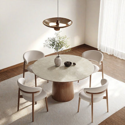 French style retro simple round table sets