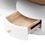 Table basse 2 pièces, table de centre ovale, couleur ronde en bois naturel, construction solide et fiable, rangement, tables, brun blanc antique, assemblage facile, stable