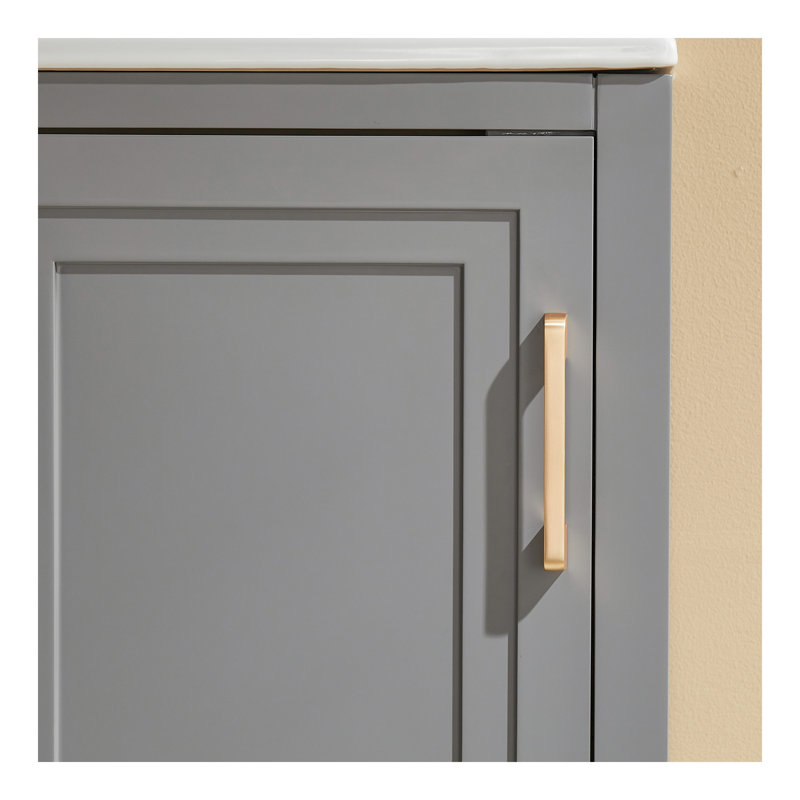 Ensemble de meuble-lavabo simple autoportant 18 po avec 2 poignées entièrement assemblé