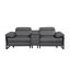 Ensemble de canapé modulaire inclinable électrique en cuir italien à grain supérieur, de causeuse console et de chaise avec appuis-tête électriques-110829056