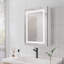 Armoire de salle de bain murale à miroir à DEL avec antibuée, à intensité variable, lumières 3000K ~ 6000K