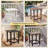 Adirondack Patio Table 17" Height Square HDPE Outdoor Side Table, Weatherproof Waterproof Sun Resistant Easy Clean Backyard End Table, Black-1334189456