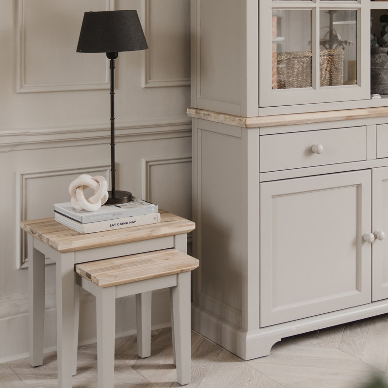 Doria Solid Wood Nesting Tables, Truffle