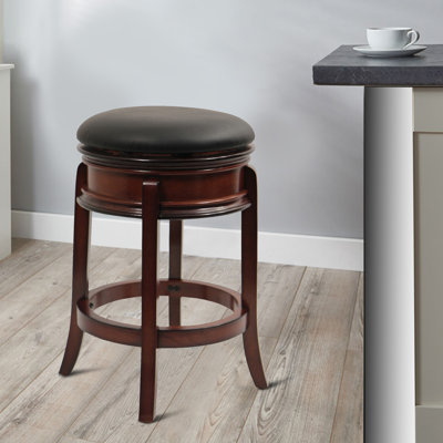 Tabouret pivotant en bois massif