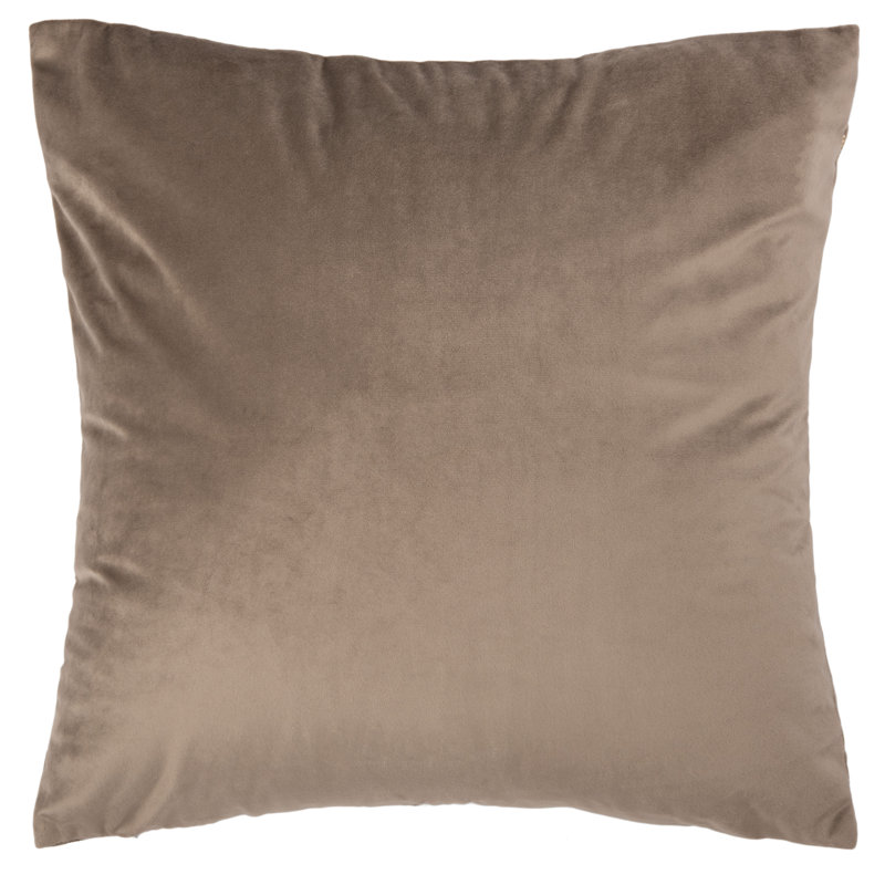 Taupe and Gold Geometric Art Deco Square Pillow