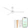 Bali Smart 5-Blade 52in Ceiling Fan 2700K-6000K CCT Selectable LED Light Kit with Remote Control and Hardware with Reversible Blades in Weathered Wood or Works With iOS or Android App