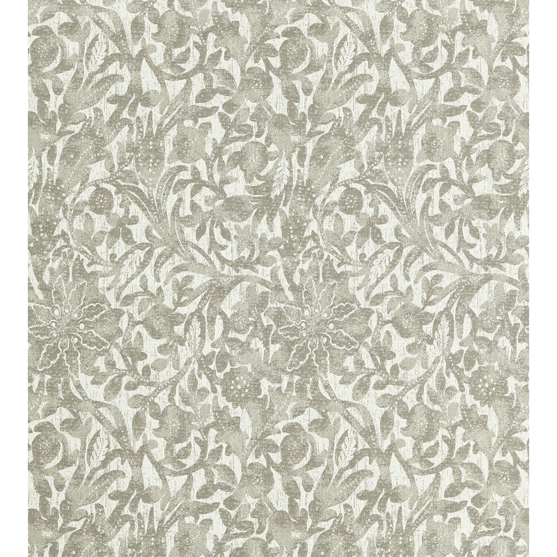 Isola Bali Floral Fabric, Stone