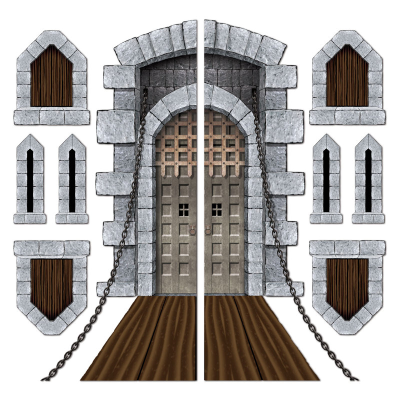 Décalcomanie murale porte et fenêtre castle