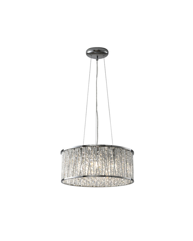 Avennes 3 - Light Drum Chandelier, Chrome