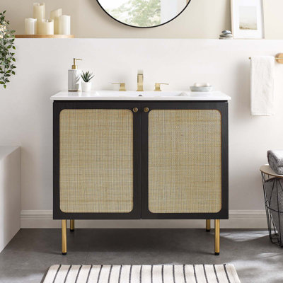 Base de meuble-lavabo simple 35 po Modway