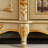 European Champagne Gold Marble Storage Cabinet