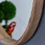 Miroir rond en bois, miroir mural pour la salle de bain
