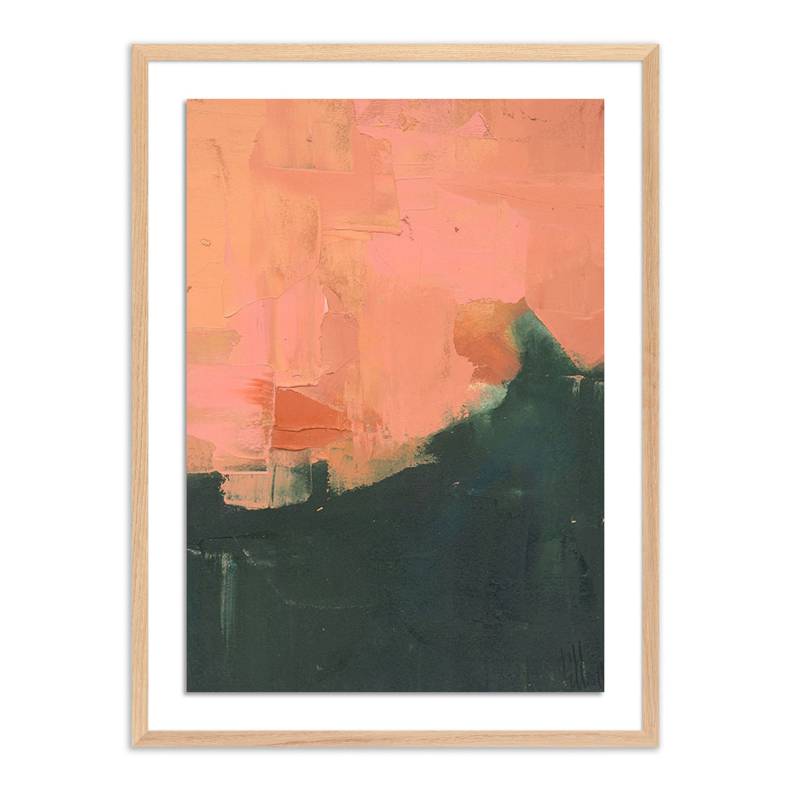An Invitation by Jill Elliott, 40" H x 30" W, Light Brown Single Picture Framed Paper, Light Brown
