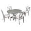 Ensemble de table de salle à manger 5 pièces avec table à rallonge et 4 chaises rembourrées-131983313-131983307-131983309-131983312-131983308