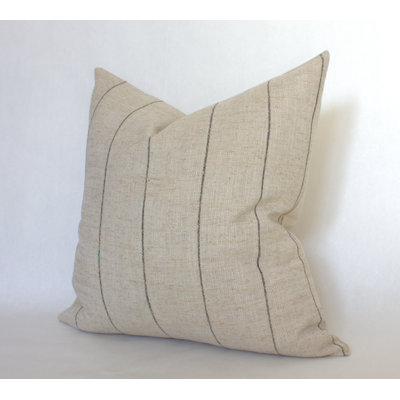 Neutral Striped Throw Pillow Cover, Farmhouse Pillow Cover