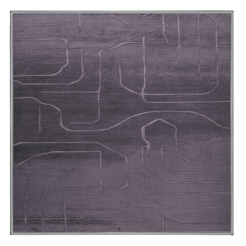 Tapis mauve lavable à la machine, Carré 7 pi