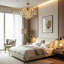 19.7 Inch American Classic Golden Crystal Chandelier Suitable For Living Room And Dining Room