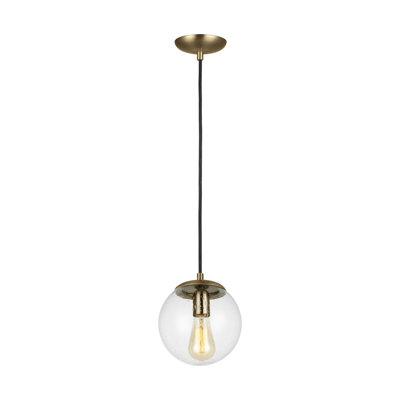 Leo - Hanging Globe Small One Light Pendant from Visual Comfort Studio
