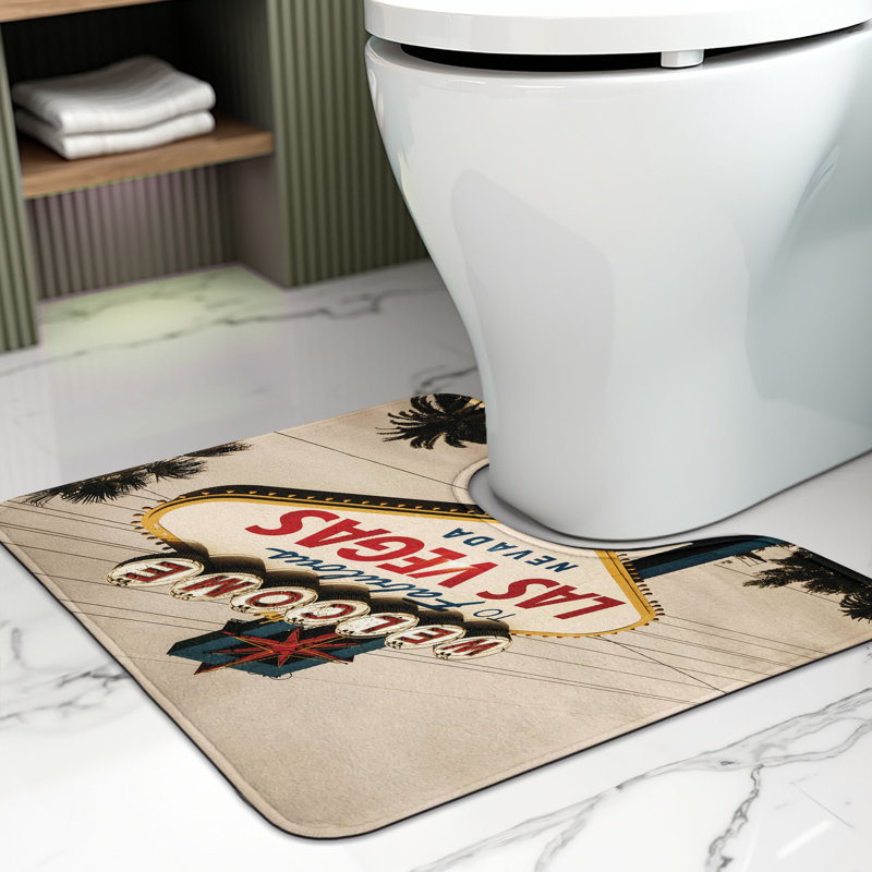 Dakota Fields Las Vegas Toilet Mat U-Shape Bathroom Rug 20