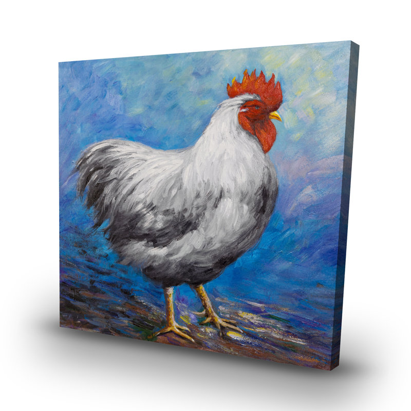 rooster - 32"x32" art on canvas