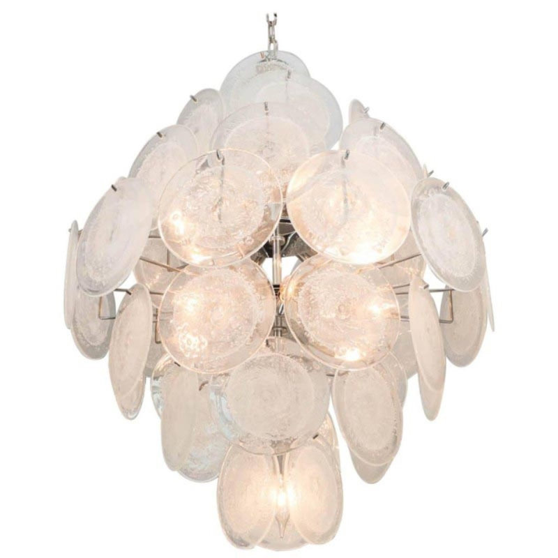 Murana 9 - Light Chandelier, Clear, Brushed Nickel, 30” Diameter x 30” Wide x 36” Height
