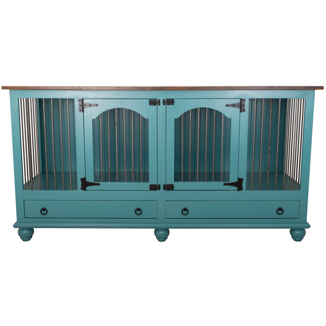 Stelly Large Double Wide Credenza Pet Crate Tucker Murphy Pet™ Top