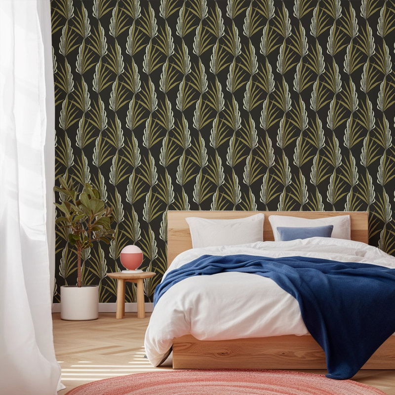 Areca Palm - Wallpaper, Golden, Premium Paper