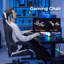 GTPLAYER Adjustable Faux Leather Swiveling PC & Racing Game Chair-126344837